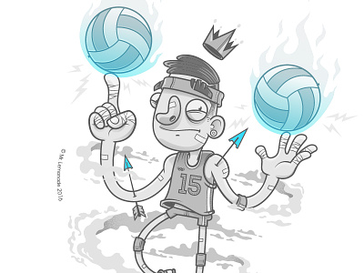 Volley King! / Drawlympics ball character deporte illustration king sport vector voleibol volleyball