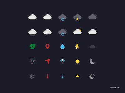 Weather Icons design icon set vector weather