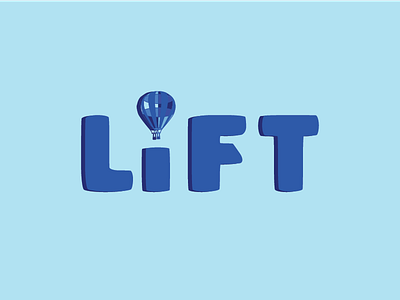 LIFT Hot Air Balloon Logo (Day2). Daily Logo Challenge dailylogochallenge hotairballoon lift logo vector