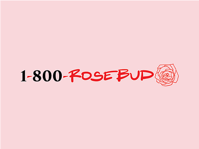 Thirty Logos Day 6. 1-800-Rosebud 1800rosebud flowers logo thirtylogos