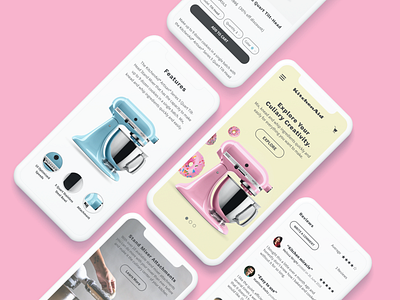 Kitchenaid Redesign cart ecommerce features hero kitchenaid mixer mobile product page redesign reviews ui