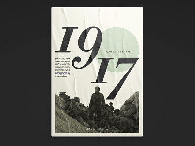 1917 Poster 1917 art direction bodoni creative direction didot graphic design movies poster poster poster art poster challenge poster design typefaces typography