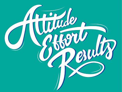 Attitude Effort Results design typography