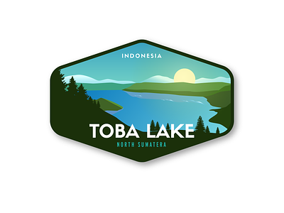 Toba Lake Badge badge branding design graphic design logo vector
