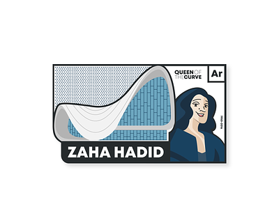 Zaha Hadid Architect badge branding design flat graphic design icon illustration logo vector