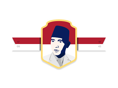 Founding fathers of Indonesia Ir. Soekarno art direction badge branding creative direction design flat graphic design illustration indonesia logo pancasila soekarno vector