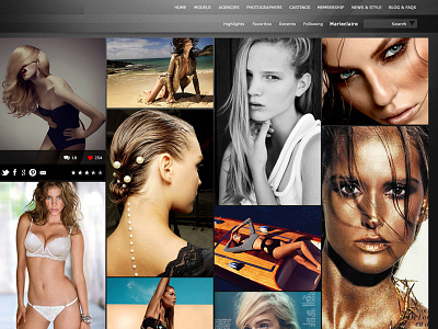 Model Management International Website beautiful management model ui user interface ux web web design website