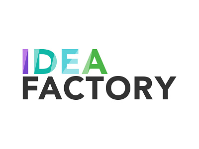 Idea factory logo black colorful colourful design digital factory green icon idea logo logotype white