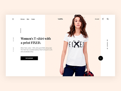 YAPPI shop. UI redesign concept debut debut shot design dribbbble e commerce fashion first shot hello hello dribbble interface shop store thank you typography ui ux welcome