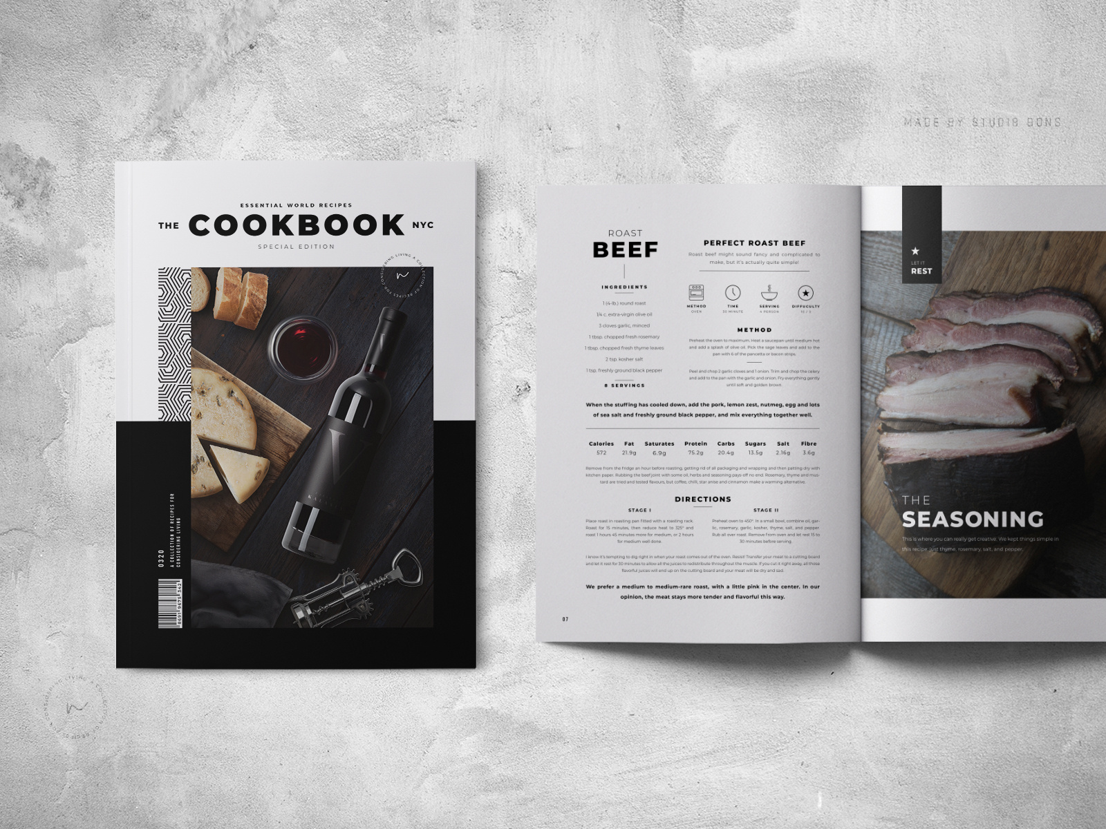 Cookbook Recipe Book Template - Design Cuts