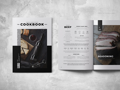 Cookbook / Recipe Book Template cookbook cookbook template food handmade indesign kitchen recipe book recipe card recipes showcase