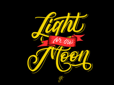 Light For The Moon affinity designer affinitydesigner branding clean design handlettering identity lettering logo logo design typography