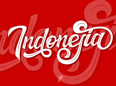 INDONESIA affinity designer branding clean design handlettering illustration lettering logo logo design typography