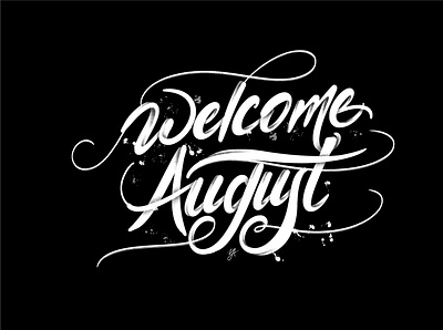 Welcome August affinity designer design handlettering illustration lettering typography