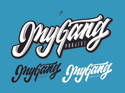 MYGANG 01 adobe illustrator branding clean design handlettering lettering logo logo design typography vector