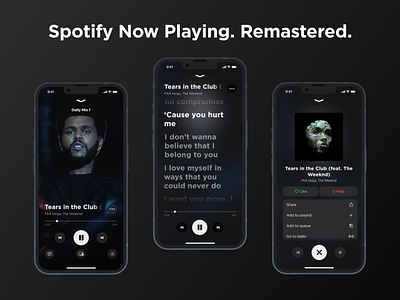 Spotify Now Playing Redesigned by George B on Dribbble