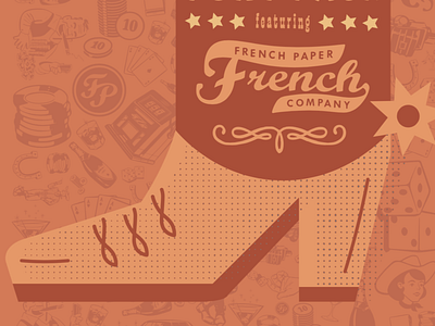French Paper Co & House Industries Promotional Poster design illustration typography vector