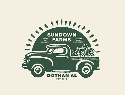 SunDown Farms branding design identity illustration illustrator lettering logo type typography vector