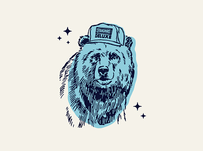 Standard Deluxe Bear branding design illustration illustrator lettering logo type typography vector