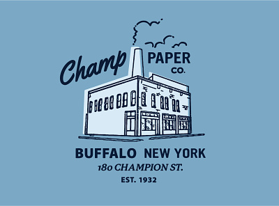 Champ Paper Co. branding design identity illustration illustrator lettering logo type typography vector