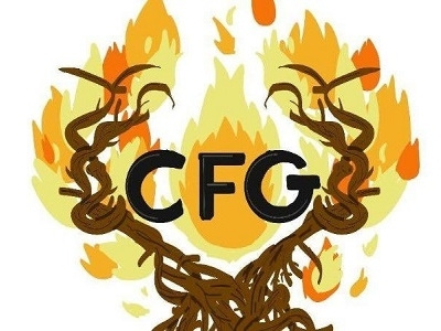 Consuming Fire Gaming logo burning bush christian gaming flat color game logo illustration logo work sample