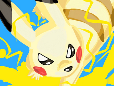 Pika punch boom electricity fan art illustration nintendo pokemon vector