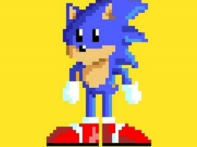 Pixelated needlemouse blue fan art gotta go fast pixel pixel art sonic the hedgehog videogames
