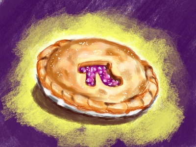 Pi day food and drink illustration pie piece sketch