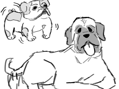 Big dog sketches dogs doodle lineart sketch