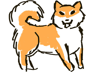 shibe dogs flat illustration illustration sketch