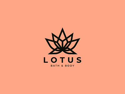 Lotus Bath & Body logo branding contemporary freelance logo logodesign monogram product