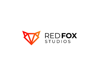 Red Fox studios logo graphicdesign icon logo mark monoline symbol