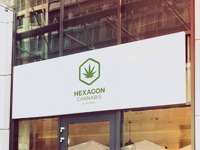 Hexagon Cannabis logo mark business graphicdesign icon logo mark