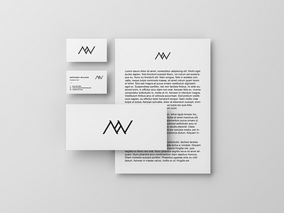 A + W letter mark/monogram design graphicdesign lettermark modern monogram symbol type