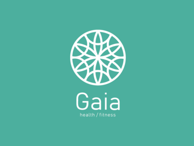 Gaia Health & Fitness logo design graphicdesign icon logo mark symbol