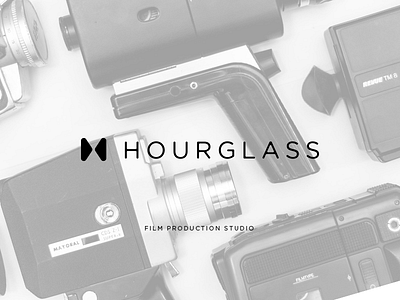 Hourglass logo mark + type branding film graphicdesign icon logo logomark mark modern symbol