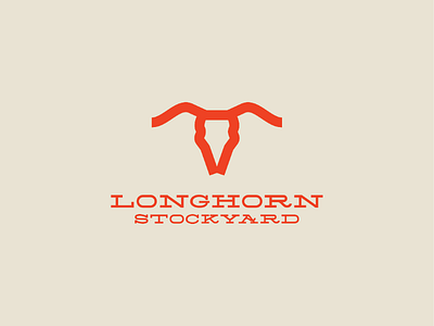 Longhorn Stockyard logo mark + type americana graphicdesign icon logo logodesign logomark retro symbol