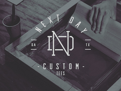Next Day Custom Tees logo concept graphicdesign logo logodesign monogram symbol type
