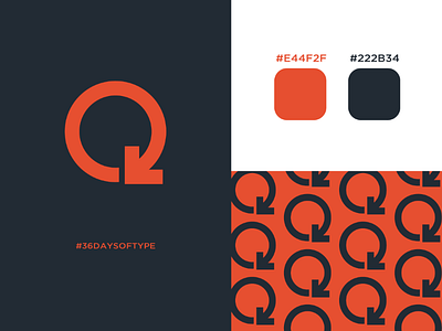 Q #36daysoftype design graphicdesign icon lettermark logo logomark modern symbol type