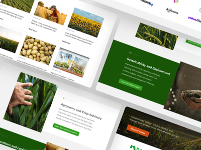 Flurosat Landing Shots agriculture agritech blog branding crops design presentation ui ui design webflow