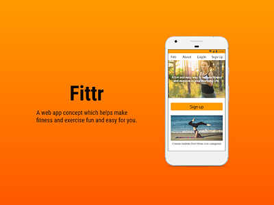 Fittr mobile web app app design fitness ui ux web