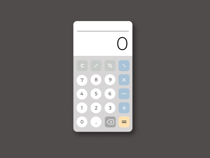 Daily UI Challenge #004 Calculator 004 animation calculator dailyui dailyui004 gif interface design math ui animation