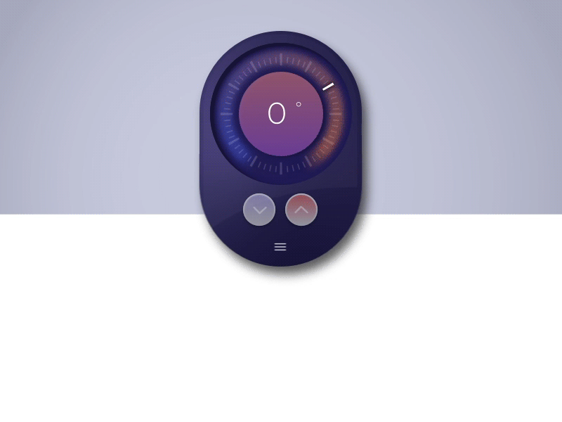 Daily UI Challenge #007 Settings 007 animation daily challange dailyui gif interaction settings temp temperature thermostat