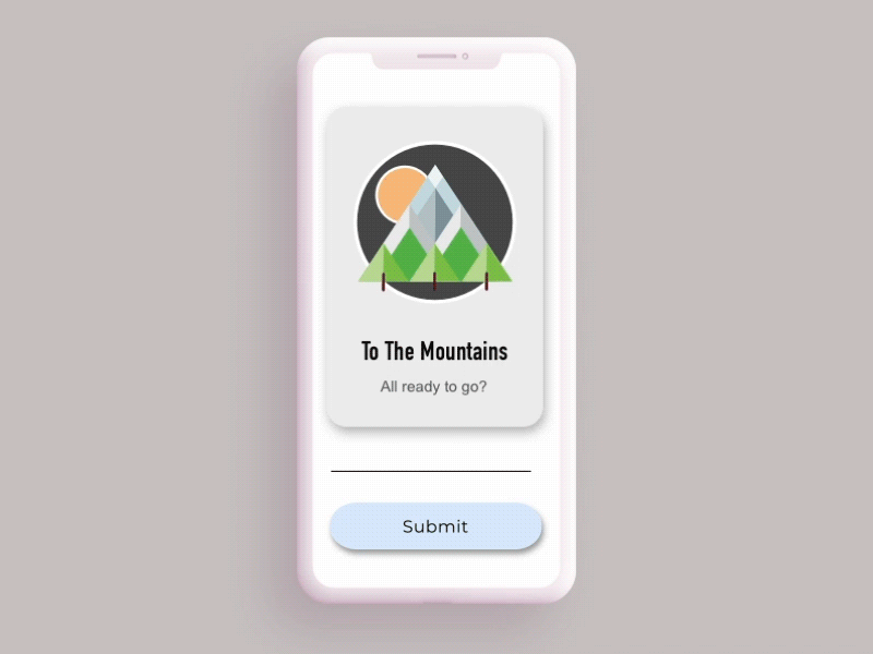 Daily UI Challenge #011 Error/Success button animation click 011 errors submit animated mountains button interaction error message error animation dailyuichallenge dailyui
