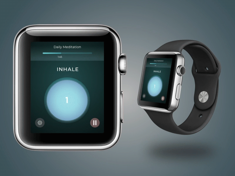 Daily UI Challenge #014 Countdown Timer breathe countdown timer interface design meditation watch applewatch smartwatch dailyui014 014 dailyui