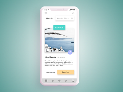 Daily UI Challenge #22 Search 022 dailychallenge dailyui islands search search bar travel travel app ui user interface