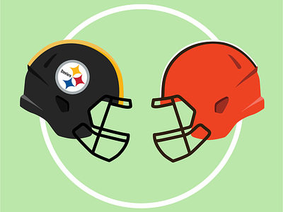 Steelers vs Browns Illustration design illustration vector