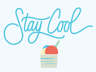 Stay Cool Lettering illustration lettering vector