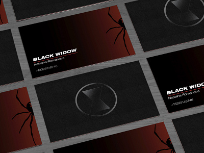 Black Widow Business Card business card design marvel superhero