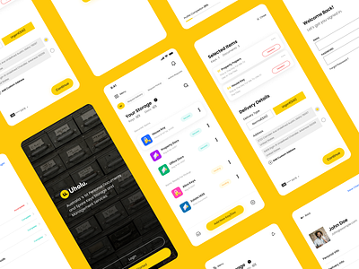 Key Storage Application app design storage app uiux ux yellow